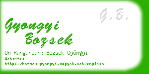 gyongyi bozsek business card