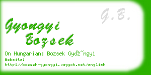 gyongyi bozsek business card